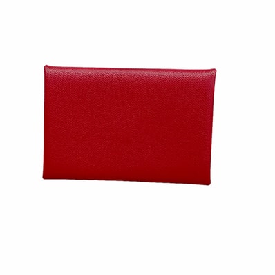 【6ka0415】エルメス カードケース カルヴィ マダム ルージュカザック シルバー金具 Y刻印【中古】レディース