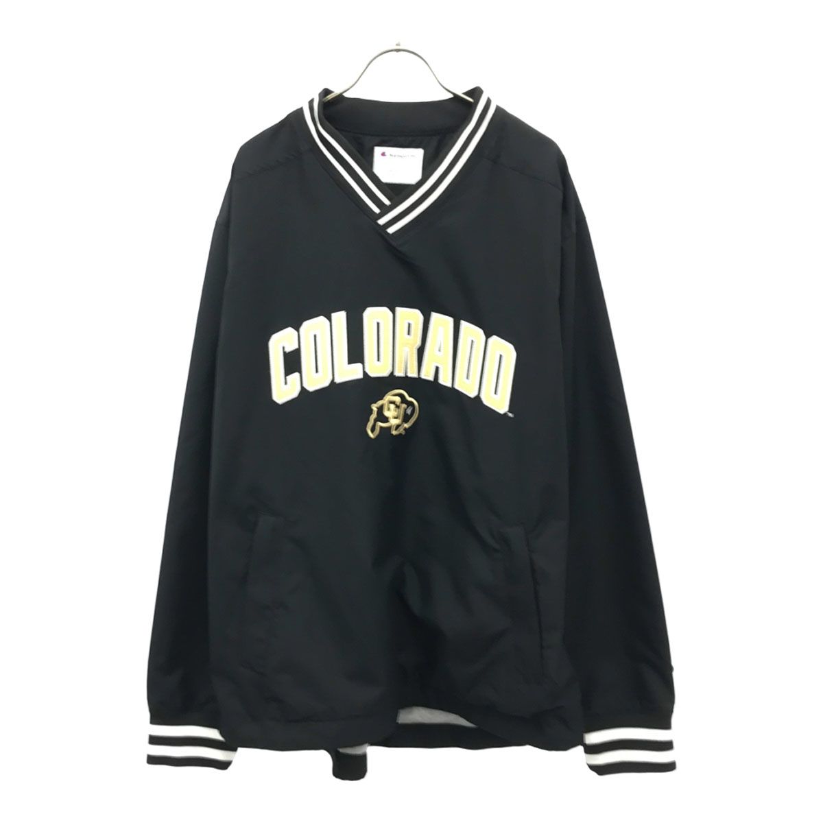 Champion チャンピオン カレッジロゴ プルオーバー ジャケット L ブラック
