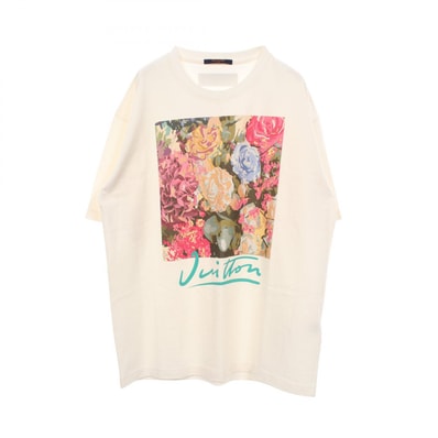 ルイ・ヴィトン LOUIS VUITTON フラワータペストリープリント スウェット 半袖Tシャツ 衣料品 トップス コットン メンズ ホワイト系 / マルチカラー RM222 NPG HNY91W 【中古】