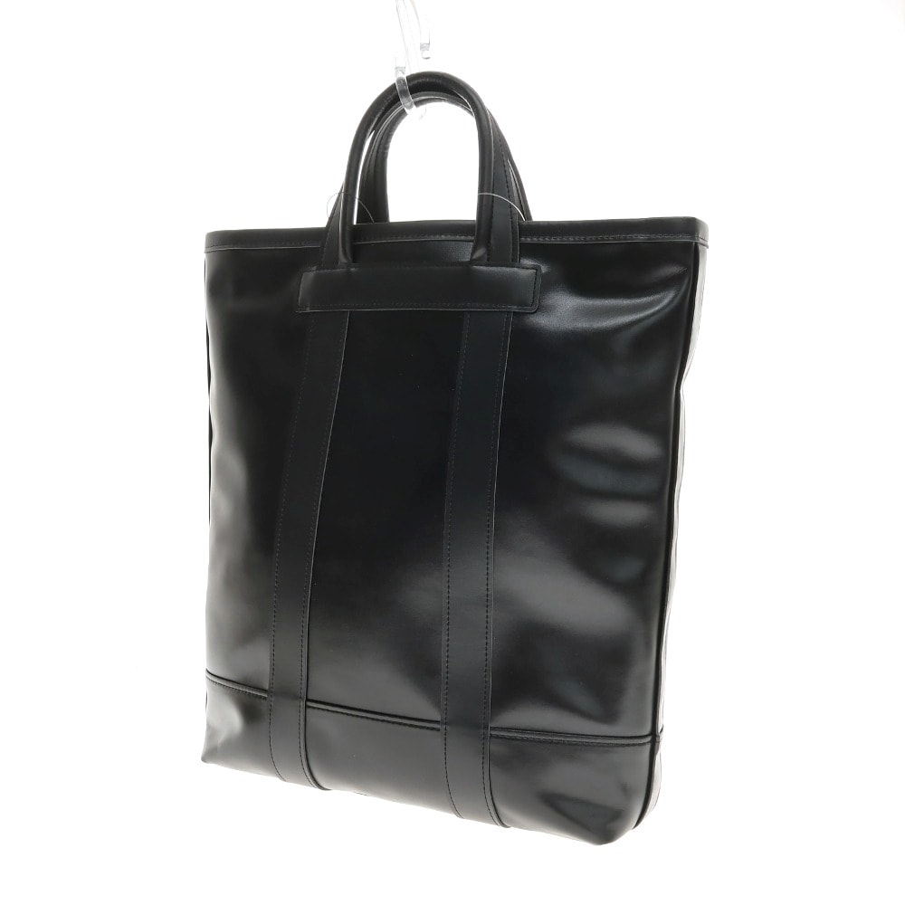 【中古】コムデギャルソン オムドゥ COMME des GARCONS HOMME DEUX 2025年春夏 合成皮革 トートバッグ ブラック【WxH36.5xD8】【メンズ】
