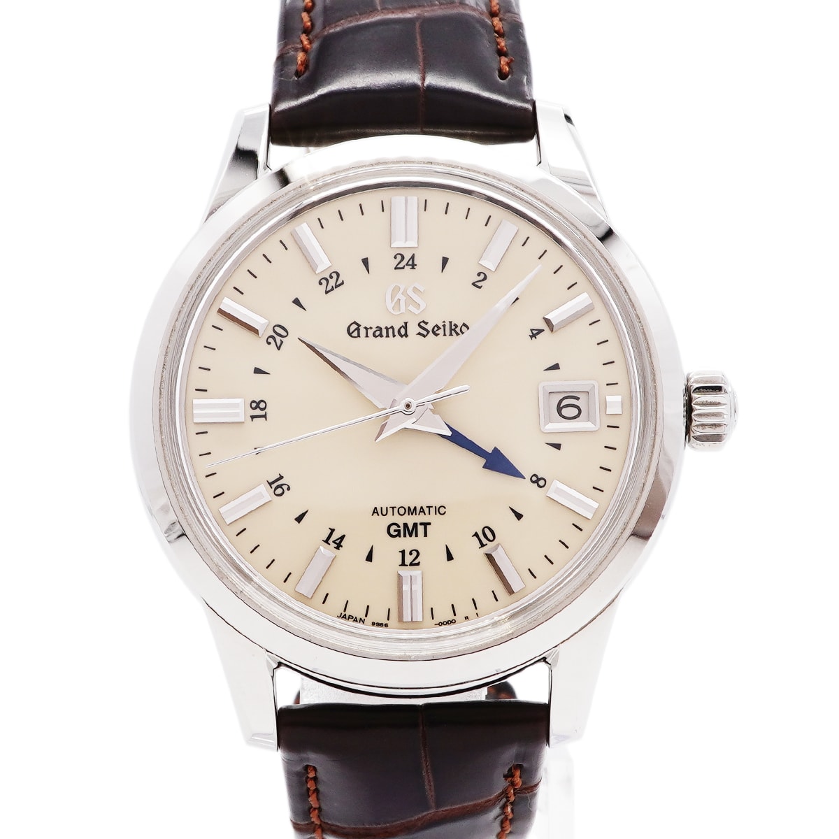 ★最終価格★SALE【6whb0160】セイコー グランドセイコー メカニカル GMT SBGM221 ベージュ文字盤【中古】腕時計 メンズ