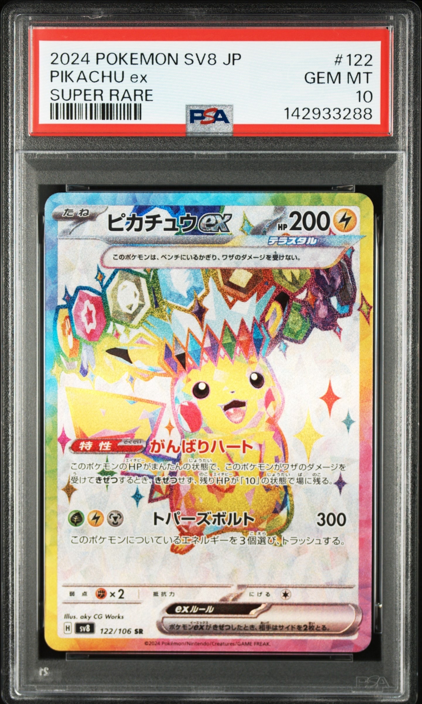 ピカチュウex SR [SV8 122/106](拡張パック「超電ブレイカー」)の新品