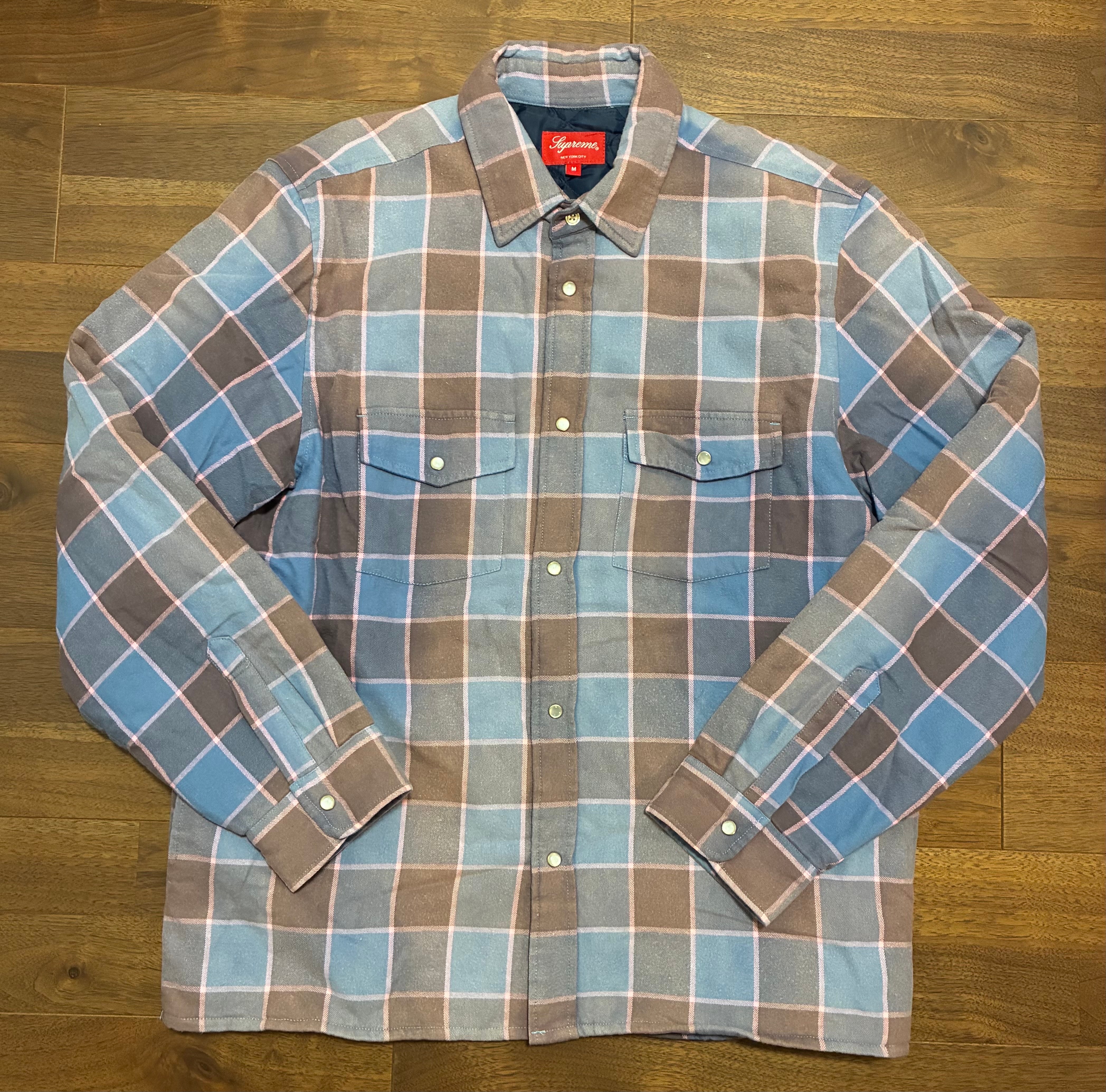 supreme シュプリーム プレイド キルティングシャツ Mサイズ