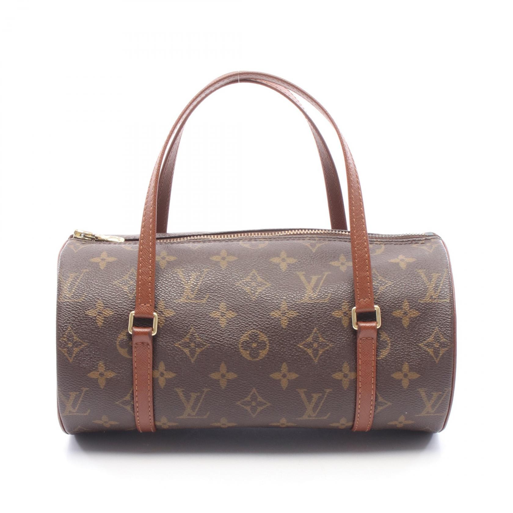ルイ・ヴィトン LOUIS VUITTON パピヨン26 モノグラム 旧型 ハンドバッグ バッグ PVCコーティングキャンバス レザー レディース ブラウン系 M51366 【中古】