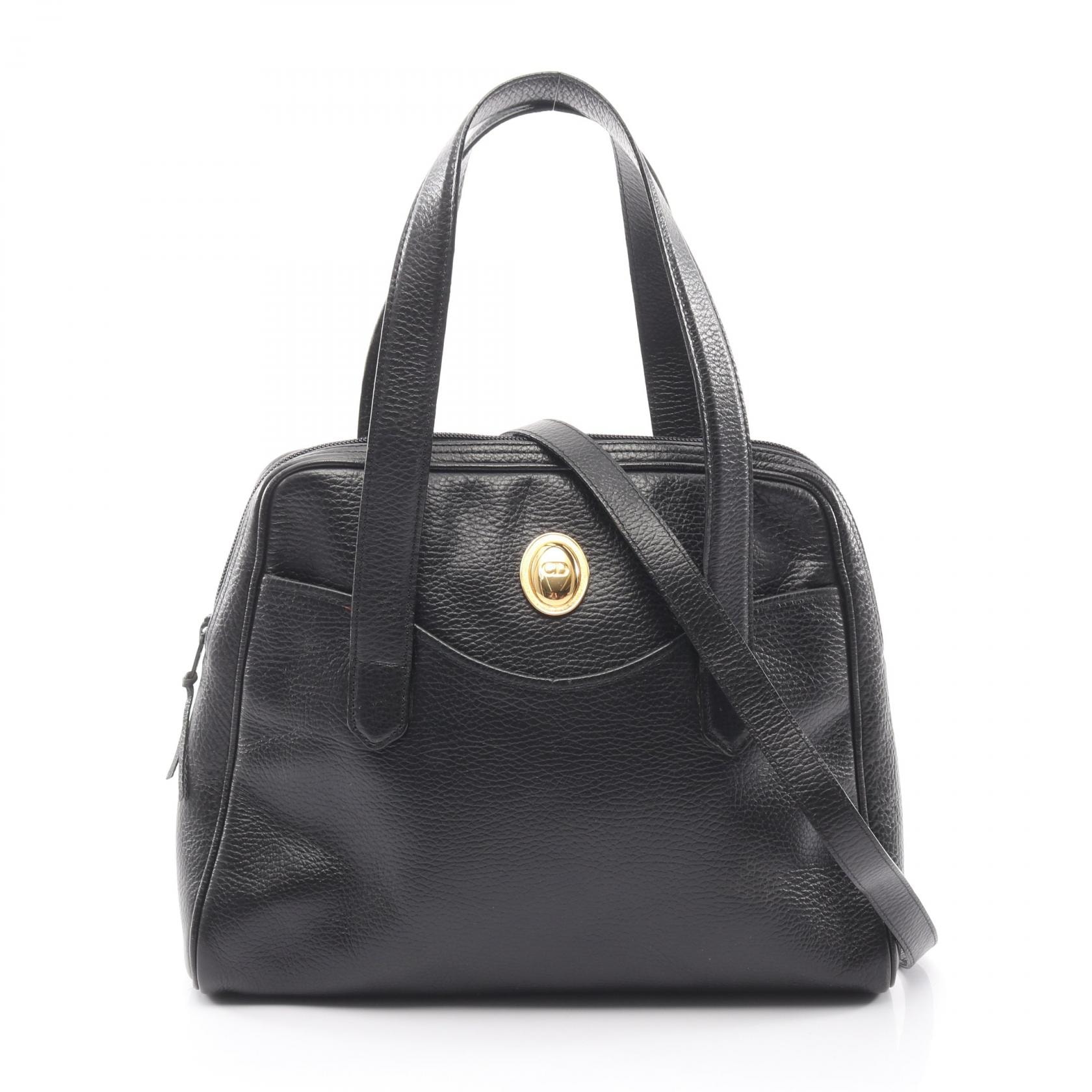 ディオール Dior CD金具 2WAY ハンドバッグ バッグ レザー レディース ブラック系 【中古】