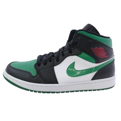 NIKE ナイキ スニーカー 554724-067 Air Jordan 1 Mid Pine Green エアジョーダン1 ミッド パイングリーン スニーカー ブラック系 グリーン系 29cm【中古】