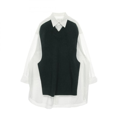 メゾンマルジェラ1 Maison Margiela 1 ワンピース 衣料品 トップス コットン ウール レディース ホワイト系 / グリーン系 【中古】