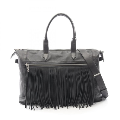 サンローランパリ SAINT LAURENT PARIS フリンジ 2WAY トートバッグ バッグ レザー レディース ブラック系 【中古】