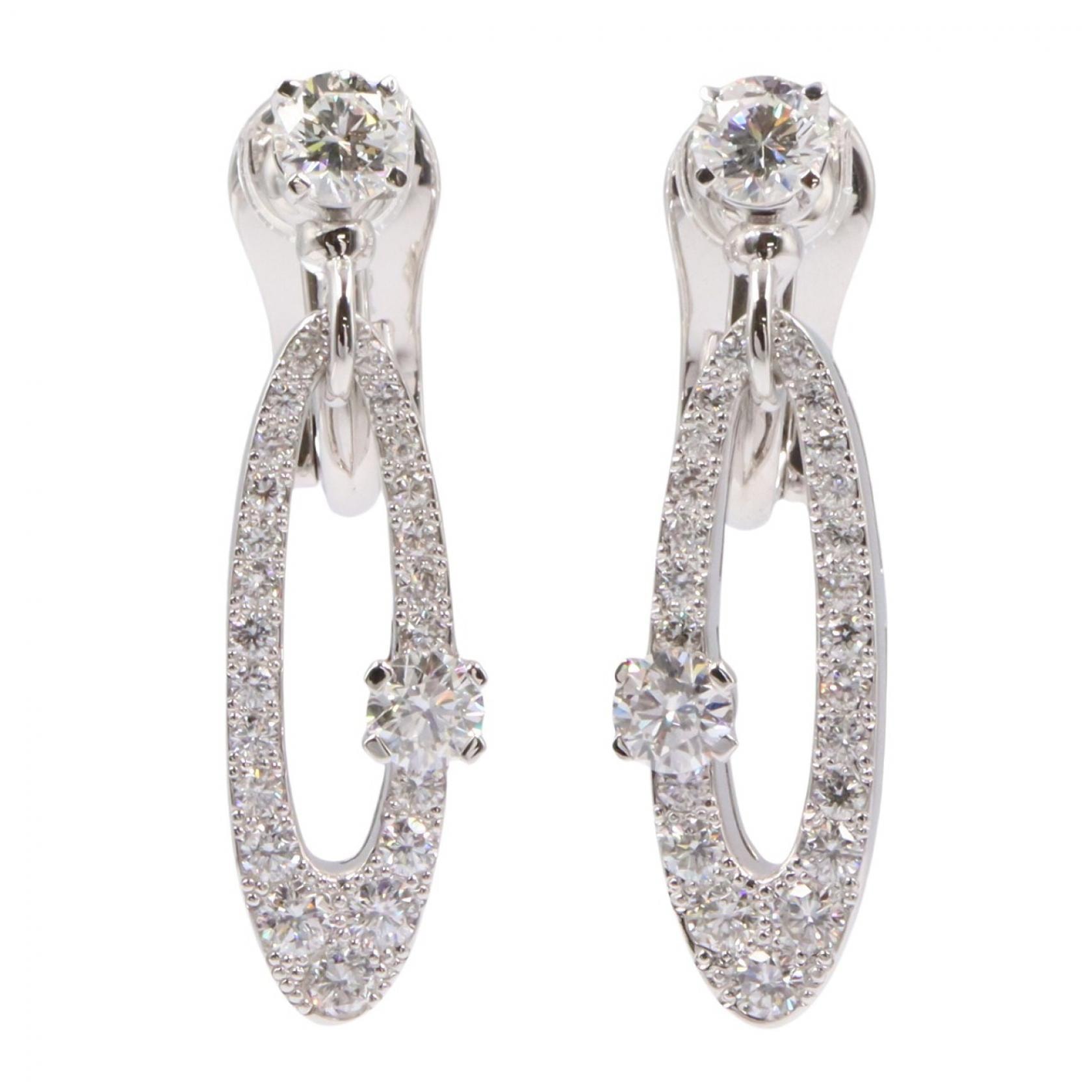 ブルガリ BVLGARI エリシア ダイヤ ピアス ピアス ジュエリー K18WG(ホワイトゴールド) ダイヤモンド レディース シルバー系 / クリア系 【中古】