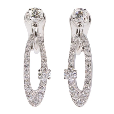 ブルガリ BVLGARI エリシア ダイヤ ピアス ピアス ジュエリー K18WG(ホワイトゴールド) ダイヤモンド レディース シルバー系 / クリア系 【中古】