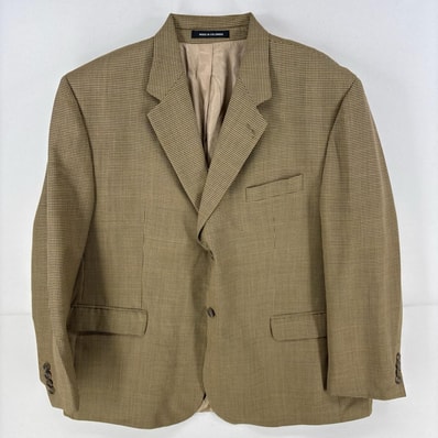 古着 ローレンラルフローレン LaurenRalphLauren ジャケット テーラード ブレザー 大きいサイズ 46S ブラウン系 チェック メンズ