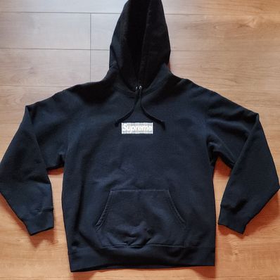 Supreme / Burberry Box Logo Hooded Sweatshirt "Black"
