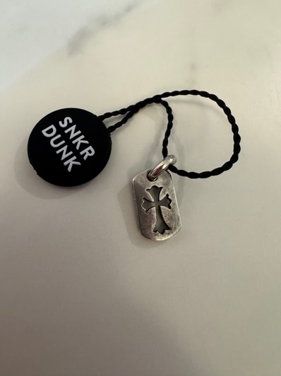 Chrome Hearts Dog Tag Tiny Cut Out Cross "Silver"
