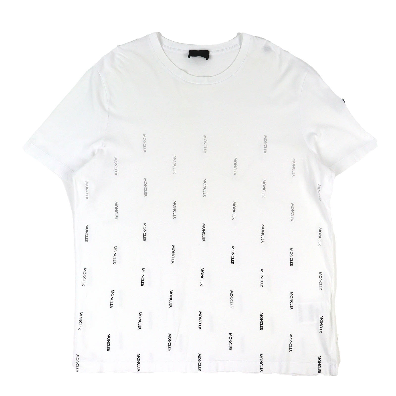 美品 モンクレール グラデーション リピートロゴ 半袖Tシャツ ホワイト L