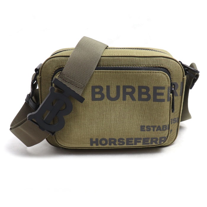 BURBERRY バーバリー ホースフェリープリント カメラバッグ ショルダーバッグ カーキ 8050806 メンズ【中古】【美品】