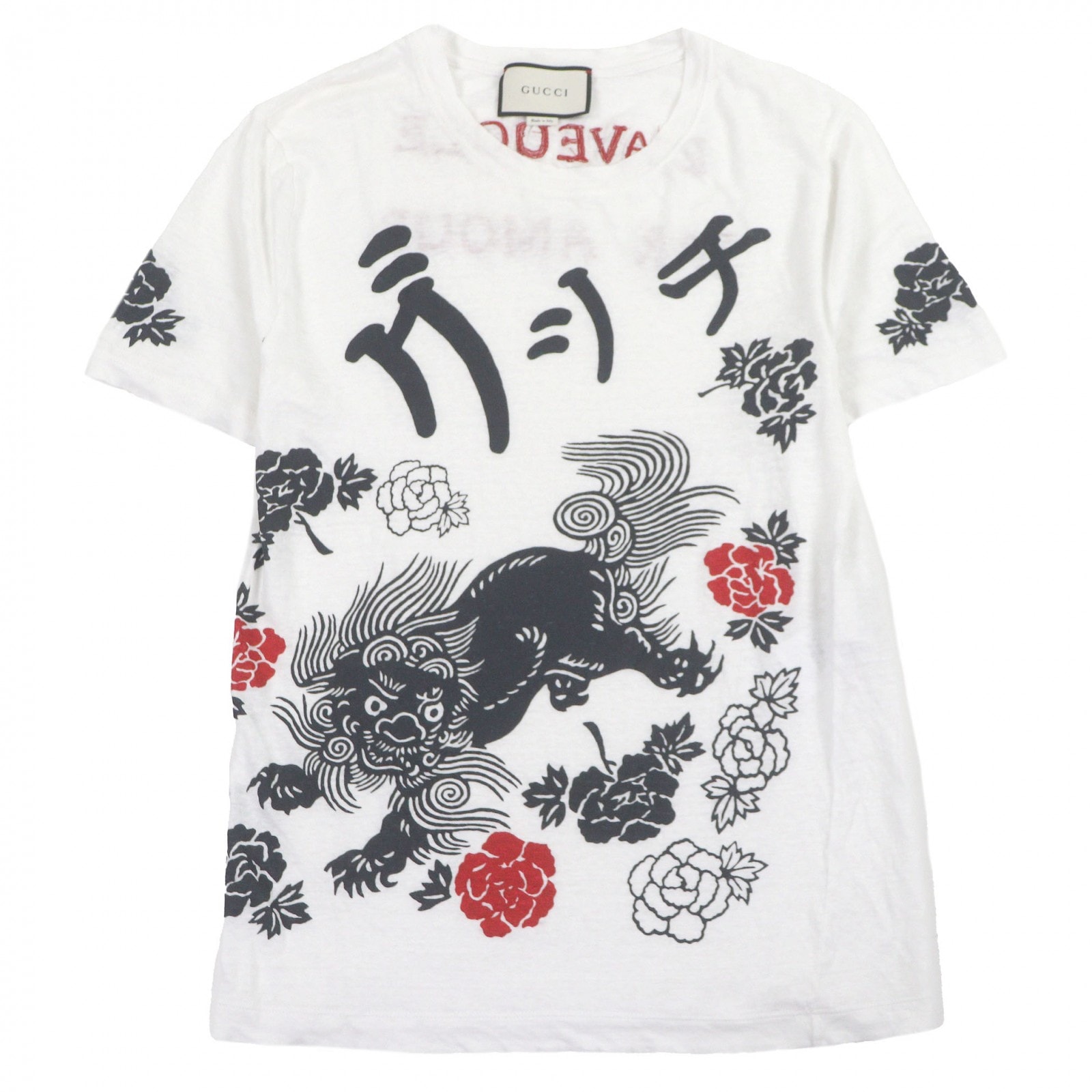 美品 グッチ 半袖Tシャツ ホワイト メンズ XS 431278