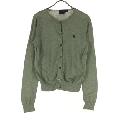 POLO RALPH LAUREN ポロラルフローレン ワンポイントロゴ 長袖 カーディガン 160 グレー