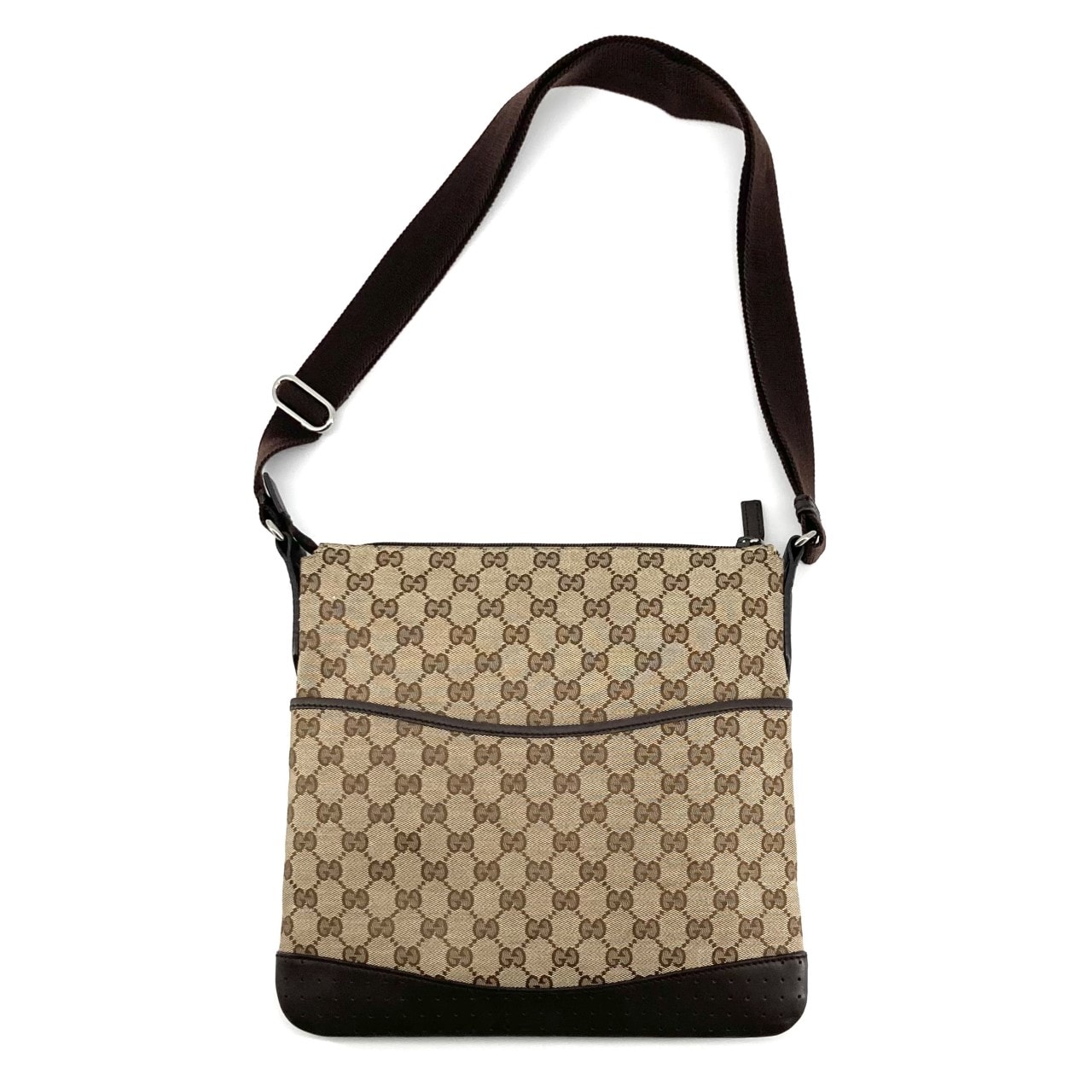 GUCCI GG Canvas Shoulder Bag "Brown"