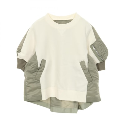 サカイ Sacai スウェット 衣料品 トップス コットン レディース アイボリー系 / カーキ系 【中古】