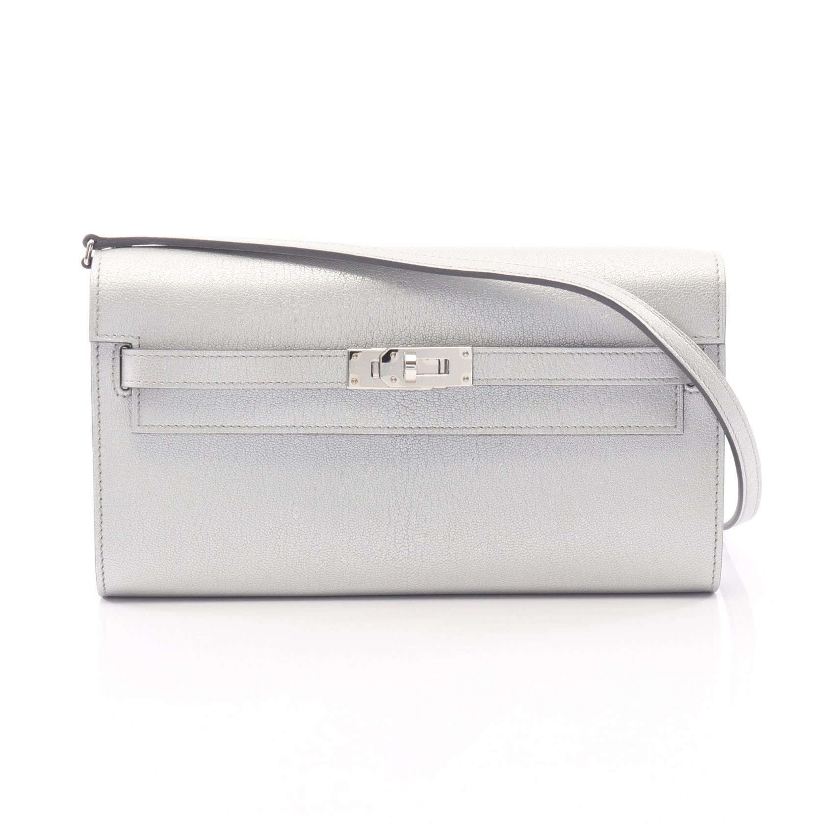 エルメス HERMES ケリートゥーゴー アルジャン ショルダーバッグ バッグ レザー シェーブルシャキラム K刻印(2025年製造) レディース シルバー系 【中古】
