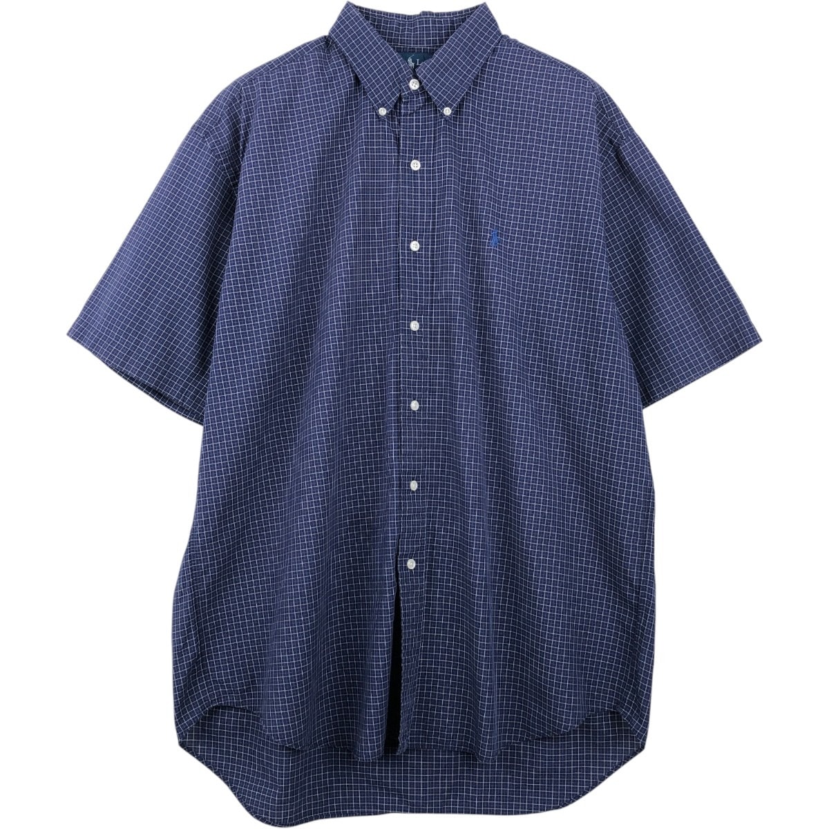 古着 ラルフローレン Ralph Lauren BLAKE 半袖 ボタンダウン チェックシャツ メンズL相当/eaa665265
