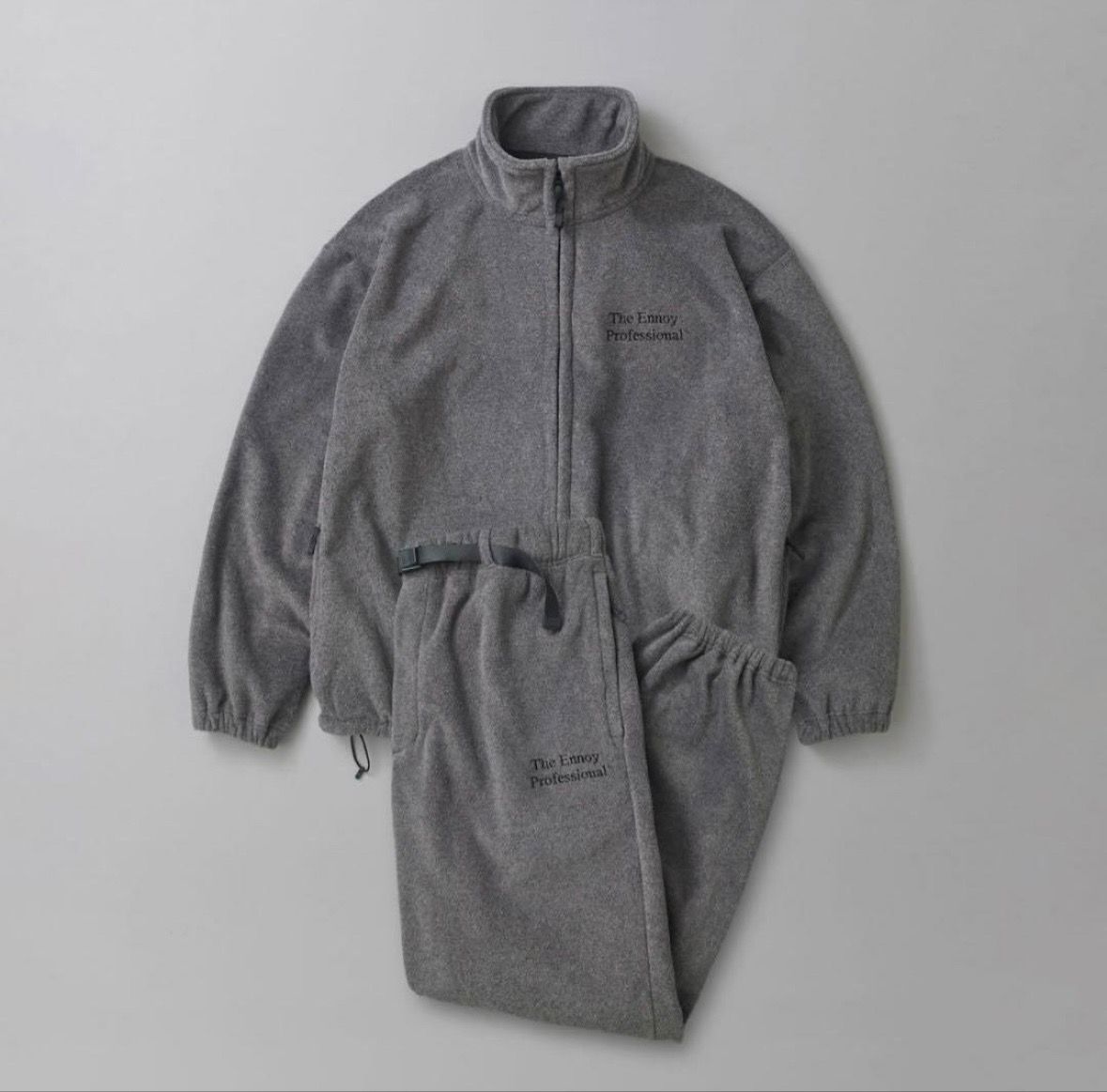 ENNOY 24AW Polartec Fleece Set Up "Charcoal Gray"