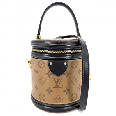 LOUIS VUITTON ルイヴィトン 2WAY カンヌ バニティバッグ ハンドバッグ 肩掛け 斜め掛け ショルダーバッグ M43986 ブラウン 茶 ブラック 黒 ゴールド金具 レディース【中古品】