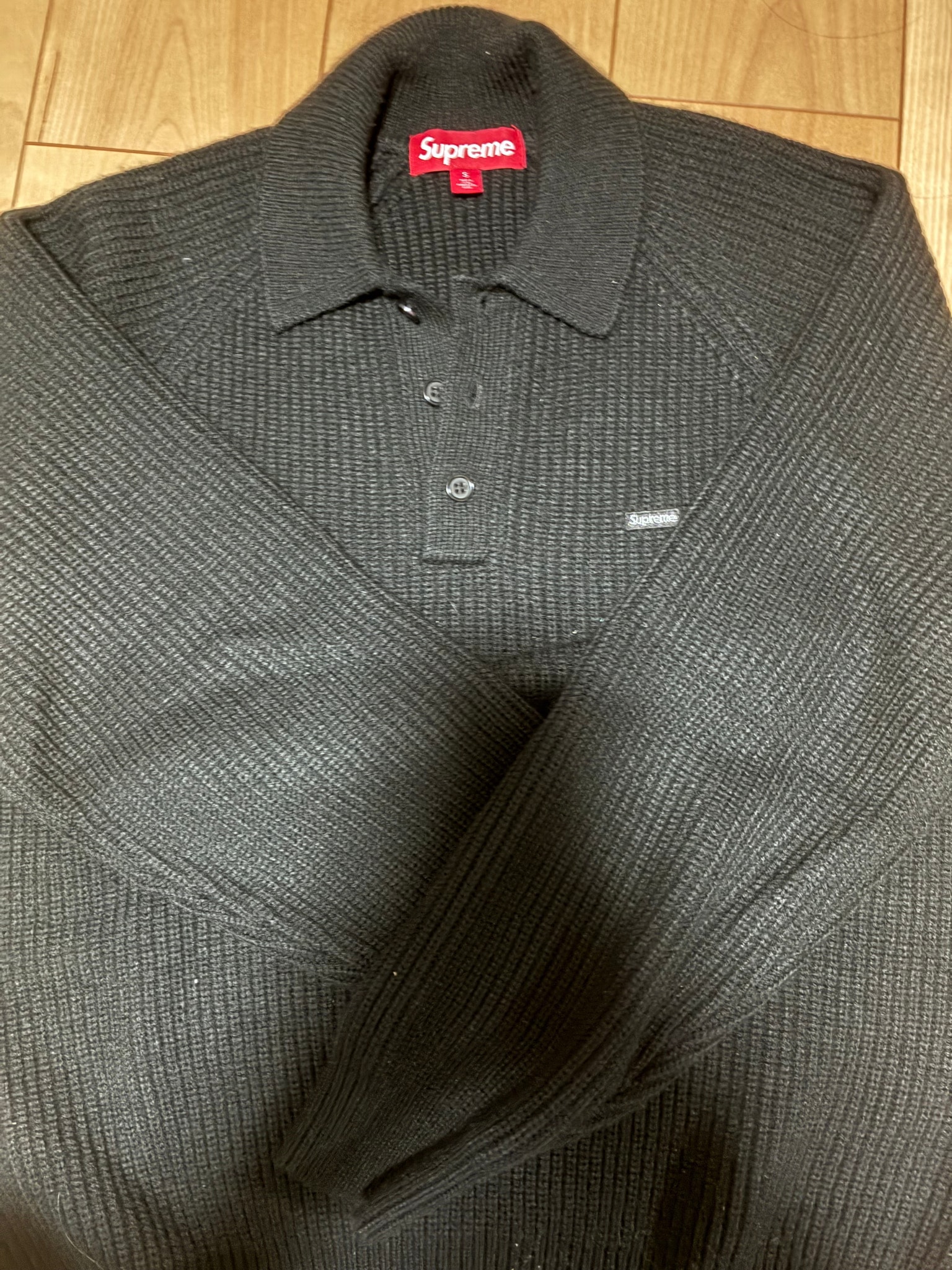 Supreme Small Box Polo Sweater (25FW) "Black"
