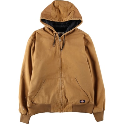 古着 ディッキーズ Dickies A LEGEND IN WORK アクティブジャケットタイプ 中綿入り ダックフルジップパーカー メンズL相当/eaa645747