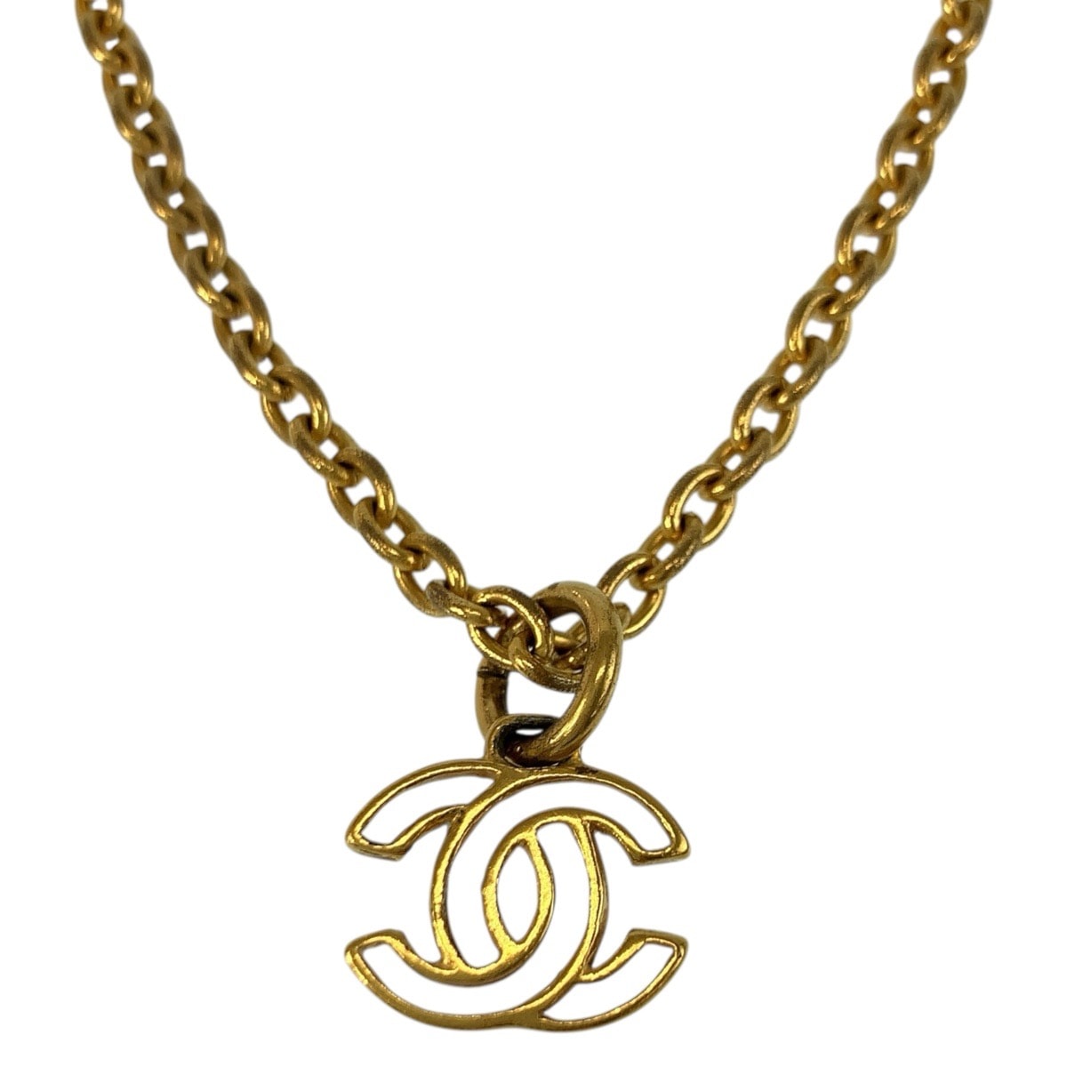 CHANEL シャネル ヴィンテージ ココマーク ゴールド メッキ ネックレス 602543 【中古】