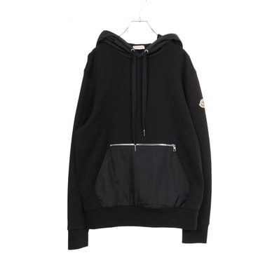 モンクレール MONCLER パーカー 衣料品 トップス コットン メンズ レディース ブラック系 【中古】