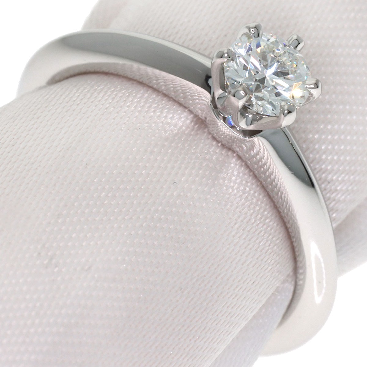 TIFFANY&Co. ティファニー ソリティア ダイヤモンド リング・指輪 PT950 レディース [中古]