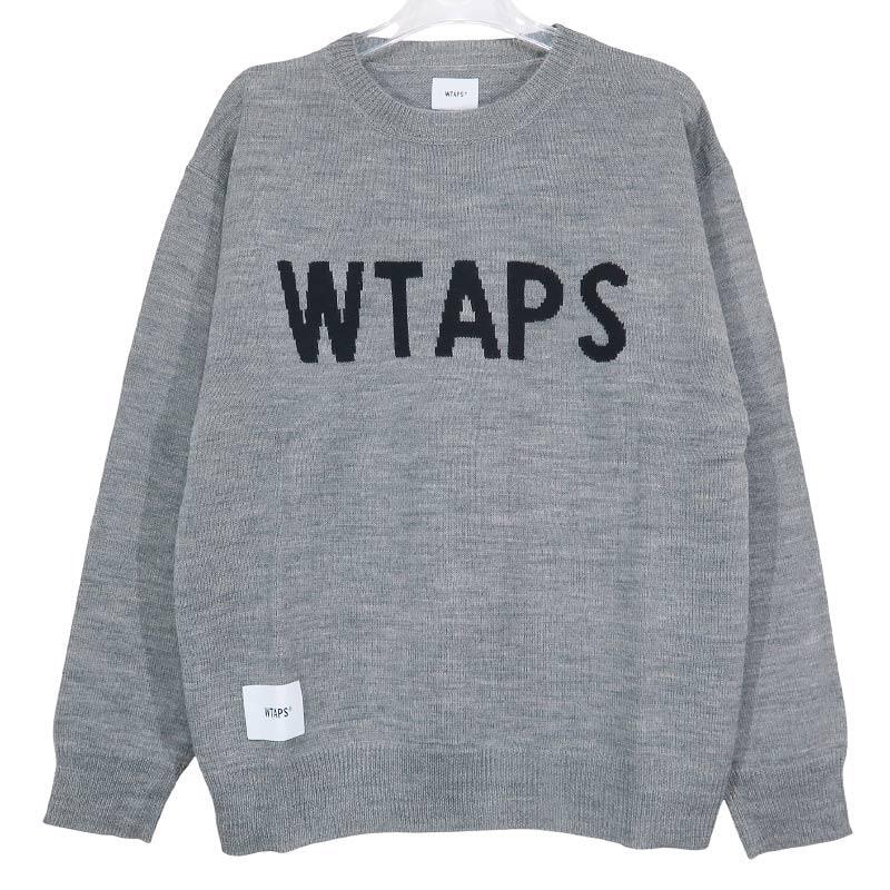 新品 WTAPS ダブルタップス 19AW DECK/SWEATER.WOAC 192MADT-KNM01 デッキ セーター ウール アクリル ウール グレー トップス ニット サイズ01(S)
