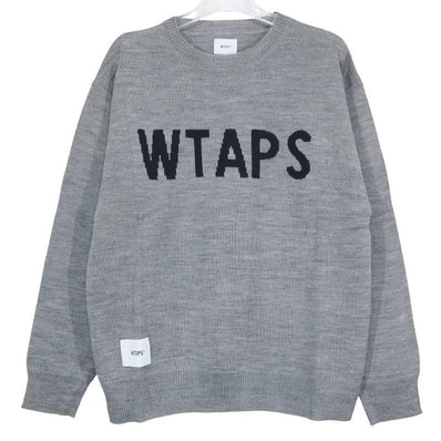 新品 WTAPS ダブルタップス 19AW DECK/SWEATER.WOAC 192MADT-KNM01 デッキ セーター ウール アクリル ウール グレー トップス ニット サイズ01(S)