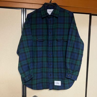 Wtaps WCPO 02 / LS / COTTON. FLANNEL. TEXTILE "Green"