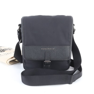 ■極美品 バーバリー ショルダーバッグ レザー×キャンバス