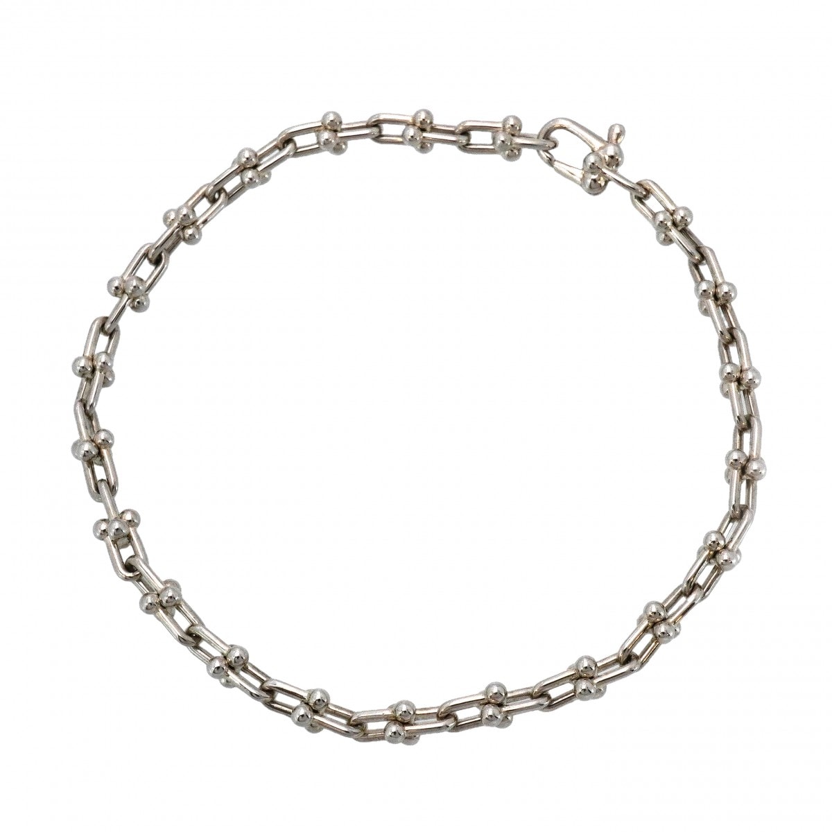 【6jcb0874-k】ティファニー ブレスレット ハードウェア マイクロリンク シルバー925【中古】レディース