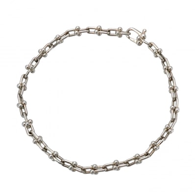 【6jcb0874-k】ティファニー ブレスレット ハードウェア マイクロリンク シルバー925【中古】レディース