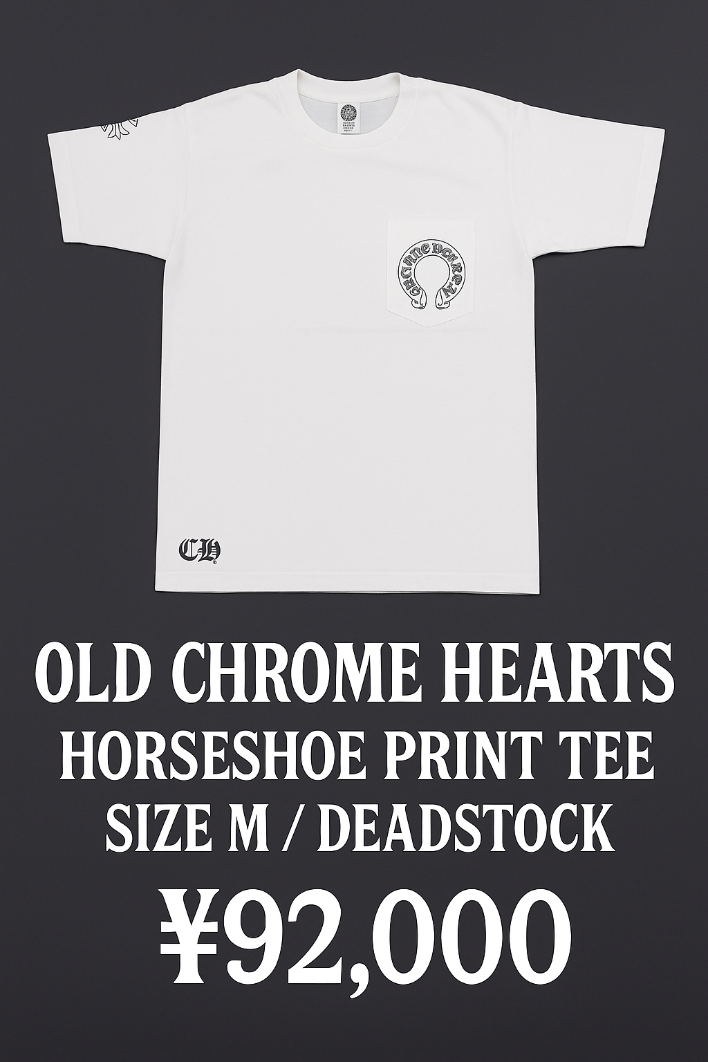 Chrome Hearts Horseshoe Print Pocket T-Shirt "White"