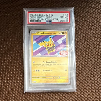 PSA10】バティックシャツを着たピカチュウ (ヒトデマン柄) P [SV-P 155 PSA10】バティックシャツを着たピカチュウ (ヒトデマン柄) P [SV-P 155