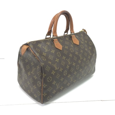 LOUIS VUITTON ルイヴィトン ハンドバッグ モノグラム スピーディ35 臭い有/革タブボンド跡&切れ M41524 ブラウン