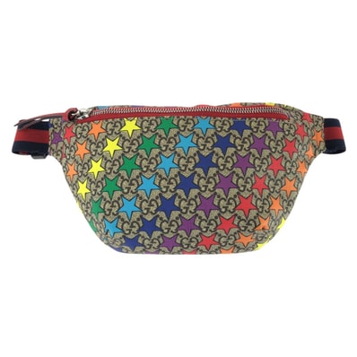 美品 GUCCI グッチ チルドレンズ キッズサイズ ベージュ マルチカラー GGスプリームキャンバス ボディバッグ ショルダーバッグ 604083 【中古】
