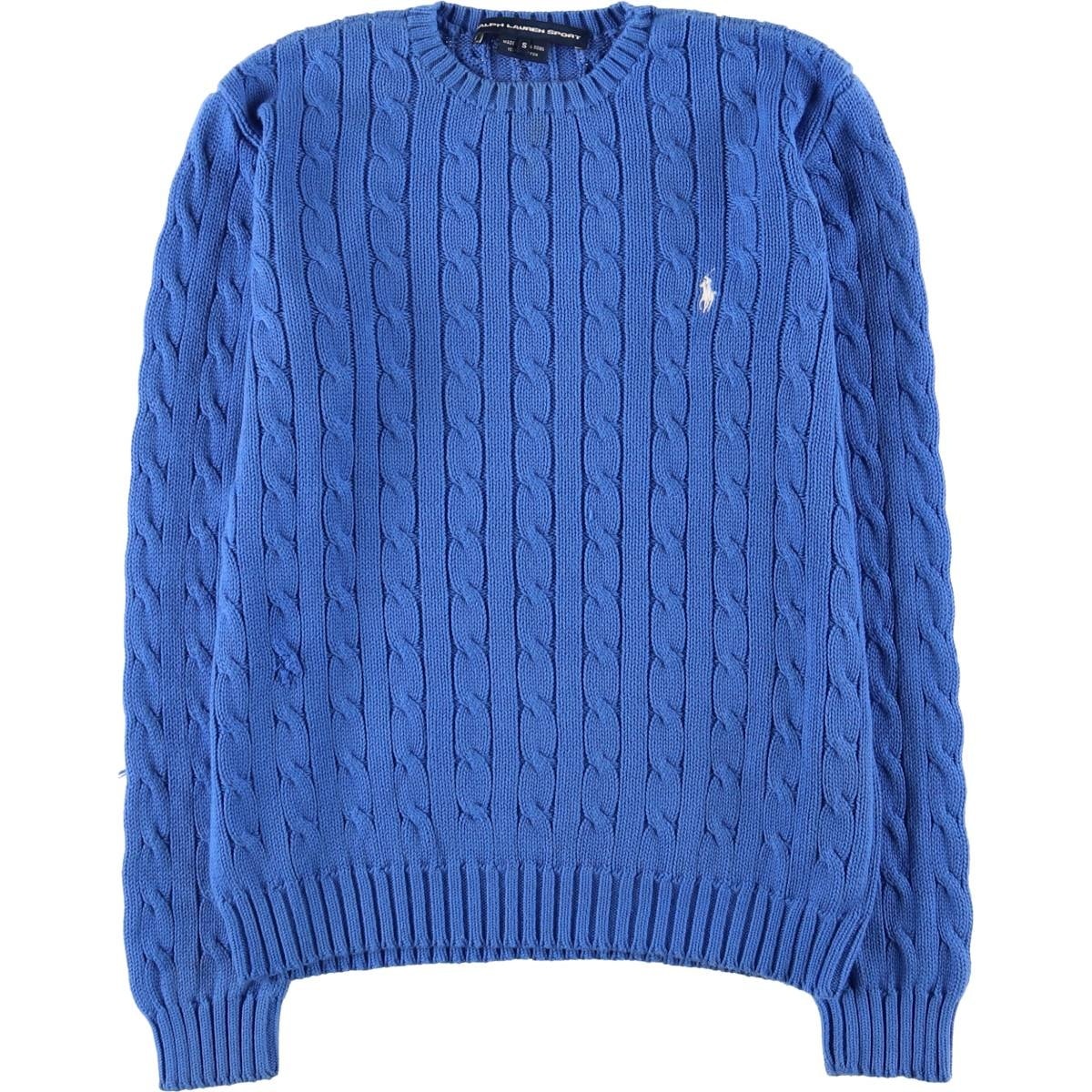 古着 ラルフローレン Ralph Lauren RALPH LAUREN SPORT ケーブル編み コットンニットセーター レディースS相当/eaa583147