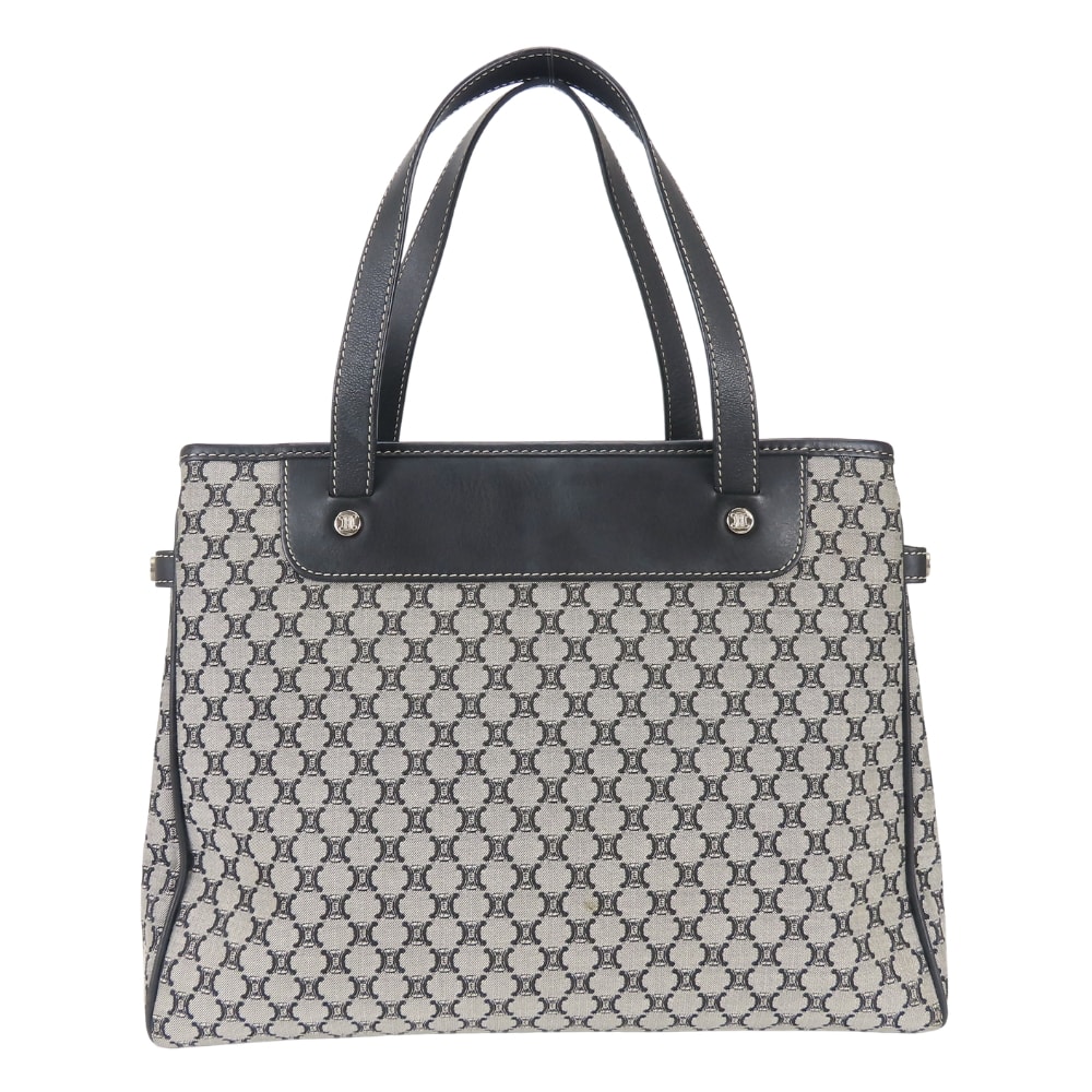 【中古】 セリーヌ トートバッグ マカダム グレー ブラック シンプル 普段使い レディース 女性 CELINE