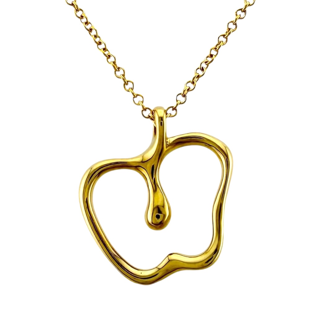 ティファニー アップル ネックレス 18金 K18イエローゴールド レディース TIFFANY&Co.  中古