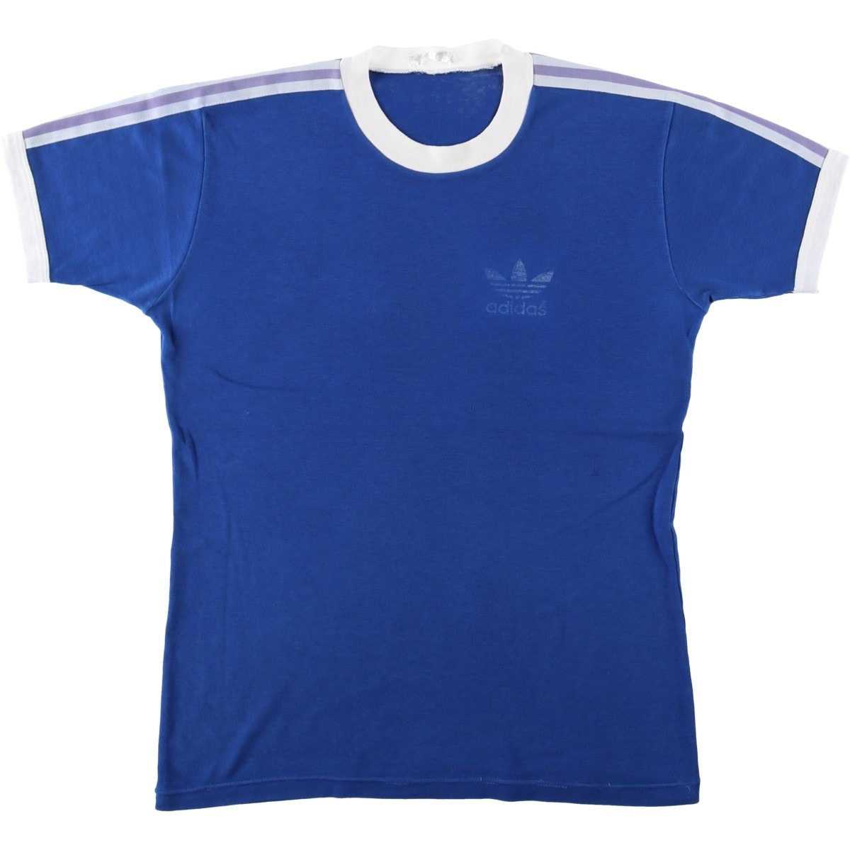 古着 80年代 アディダス adidas トレフォイルロゴ リンガーTシャツ メンズS相当 ヴィンテージ/eaa648783