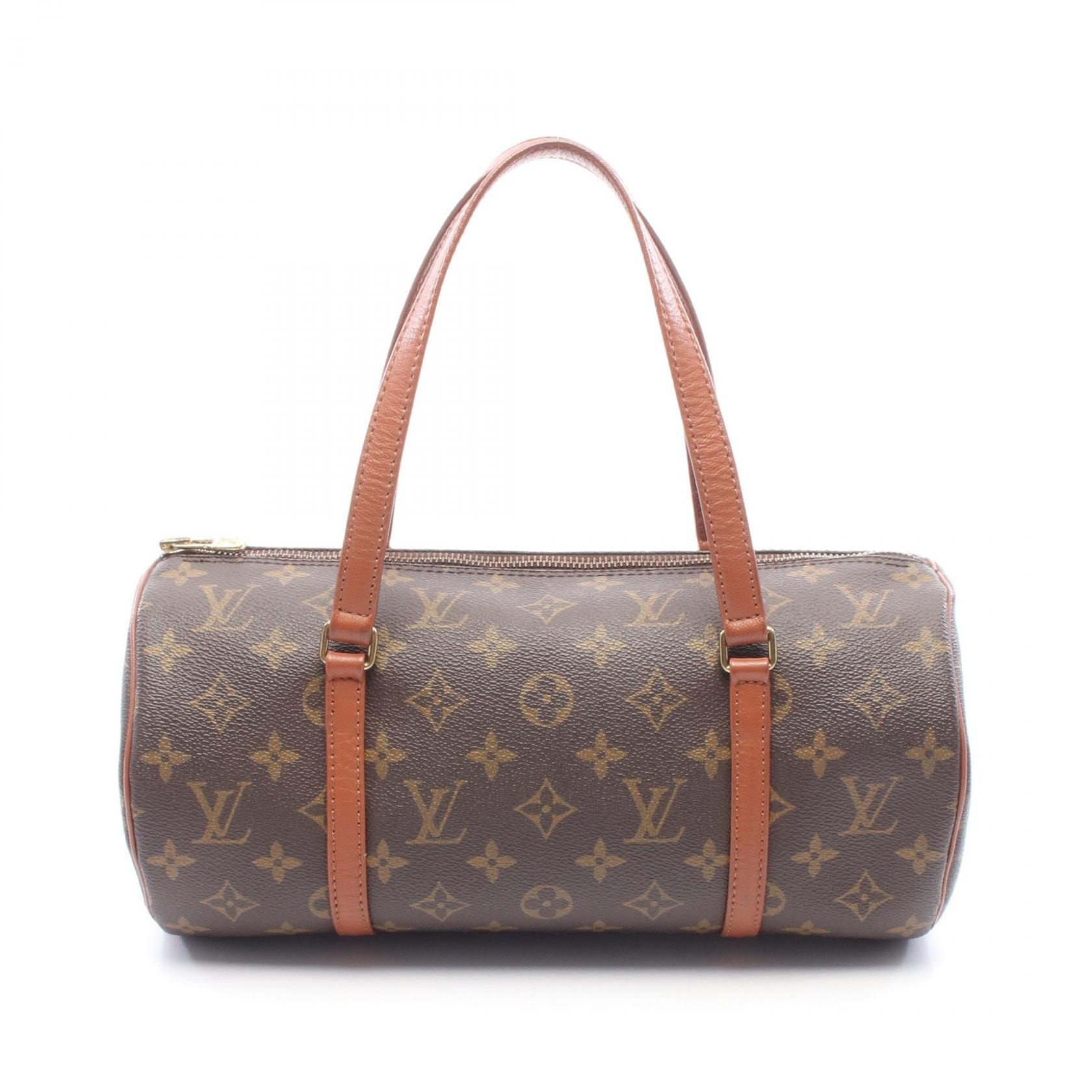 ルイ・ヴィトン LOUIS VUITTON パピヨン30 モノグラム 旧型 ハンドバッグ バッグ PVCコーティングキャンバス レザー レディース ブラウン系 M51365 【中古】