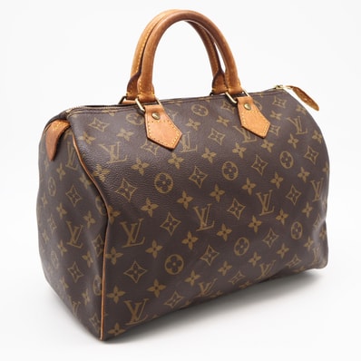 LOUIS VUITTON ルイ・ヴィトン モノグラム キャンバス スピーディ30 M41526 ハンドバッグ ブラウン コーティングキャンバス レザー レディース