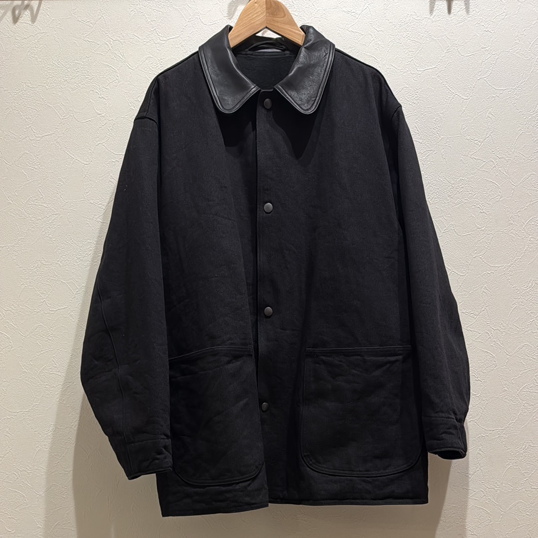 COMOLI Denim/Leather Work Jacket (25AW) "Black"