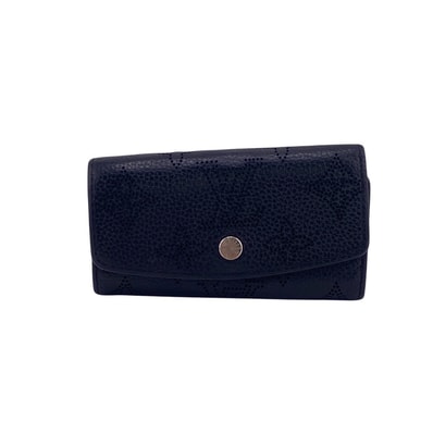 ルイヴィトン LOUIS VUITTON キーケース マヒナ ミュルティクレ4 穴あきモノグラム 4連 M64054 ブラック